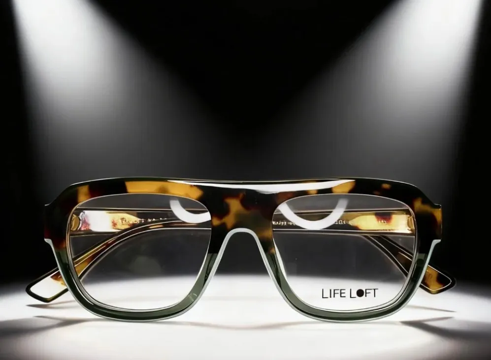 Gafas graduadas Life Loft piloto carey verde